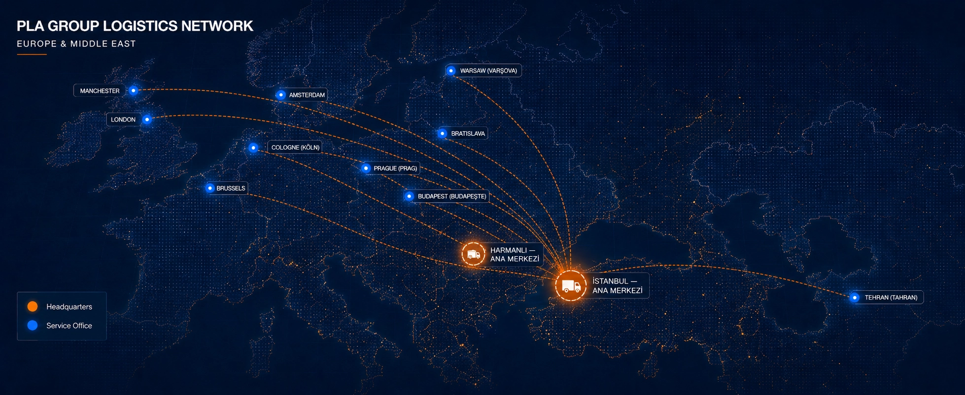 TMA Logistics Türkiye ve Avrupa lojistik hizmet ağı
